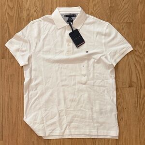 Tommy Hilfiger Men's Large White Polo Shirt Brand New